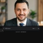 Портрет уверенного российского предпринимателя на нейтральном фоне для раздела о банкротстве ИП